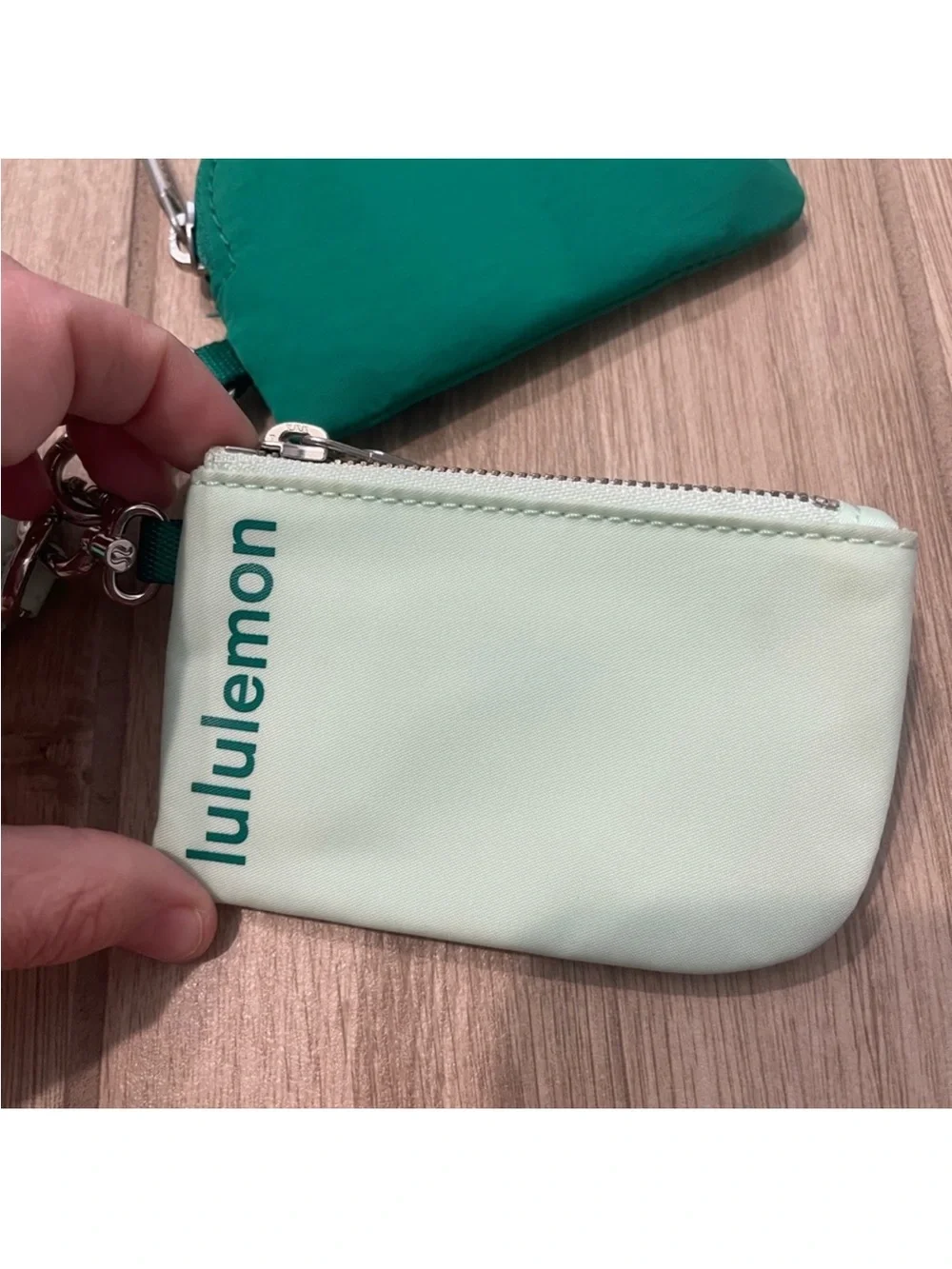 Lululemon Dual Pouch Wristlet Emerald Ice/ Mint Moment O/S W9FB8S